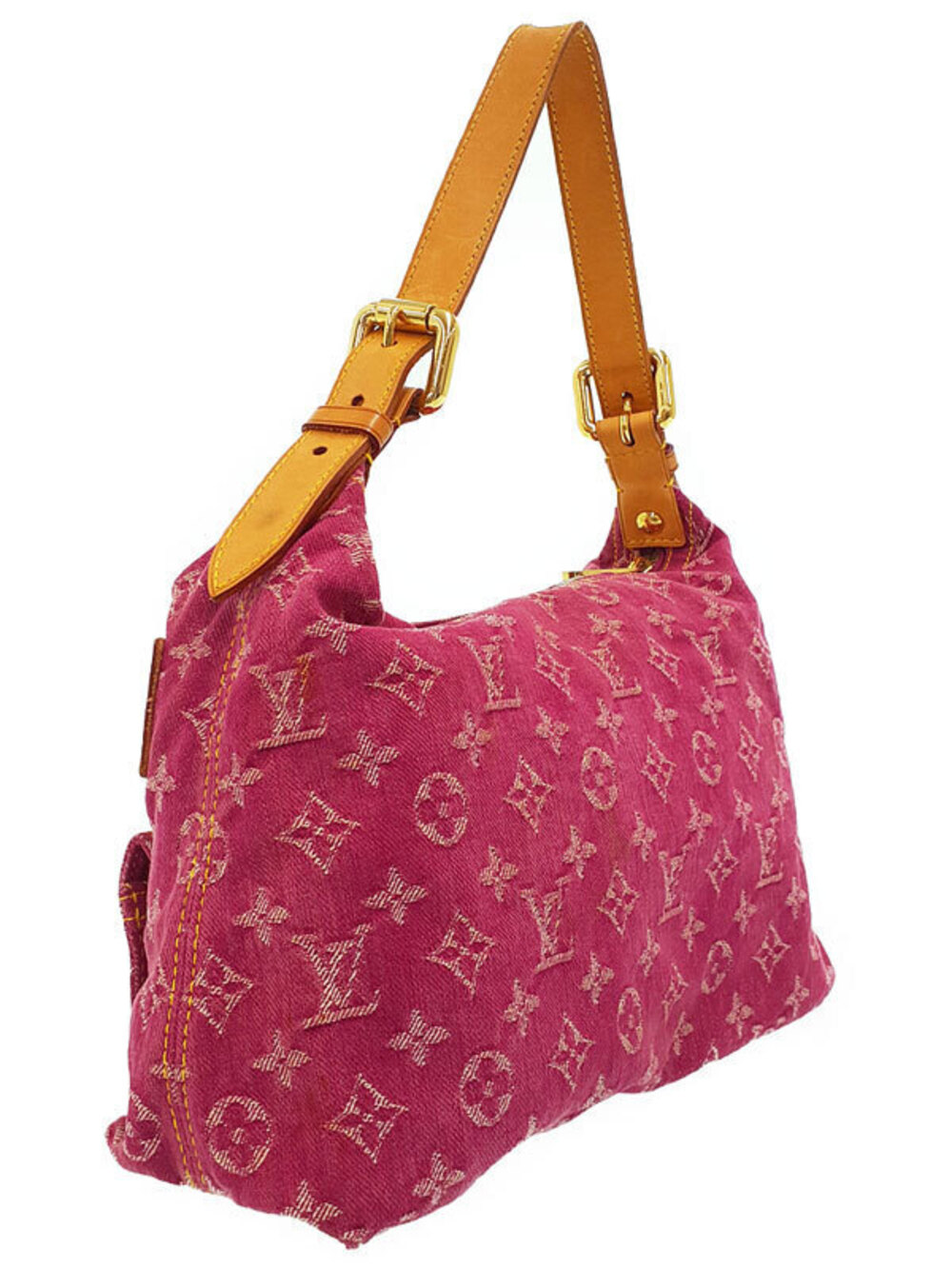 Louis Vuitton Hobo Denim Bag Baggy Monogram Blue